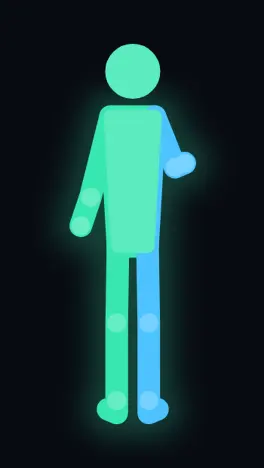The in-app guide figure performing cloud hands