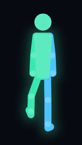 The in-app guide figure performing grapevine