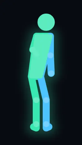 The in-app guide figure performing hip sway