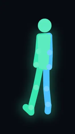 The in-app guide figure performing lunge