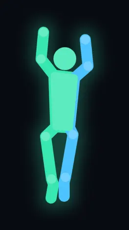 The in-app guide figure performing overhead punch