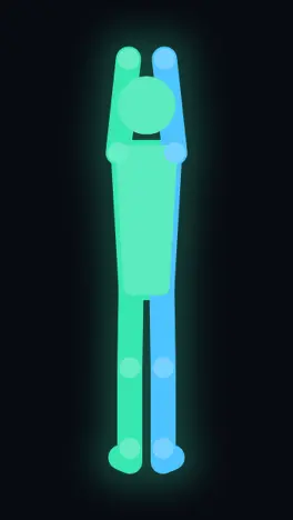 The in-app guide figure performing reach up