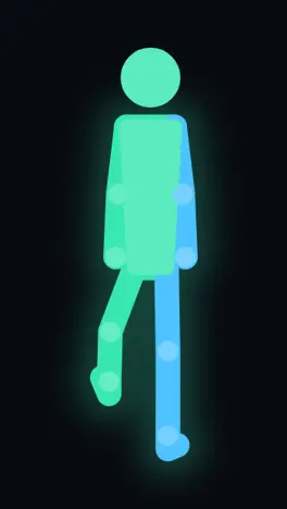 The in-app guide figure performing step touch